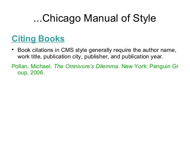 chicago manual of style referencing